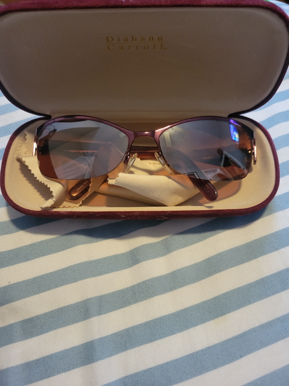Diahann Carroll Women's Purple Sunglasses with Brown Lenses